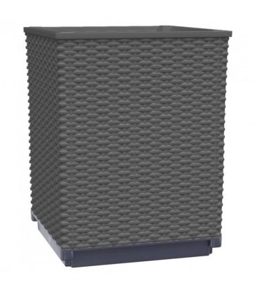 vidaXL Planters 2 pcs Black 30x30x37 cm Polypropylene