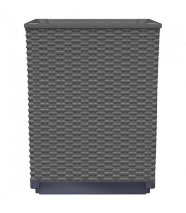 vidaXL Planters 2 pcs Black 30x30x37 cm Polypropylene
