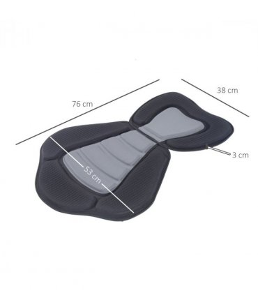 Universal Kayak Seat Black Neoprene EVA 76L x 53W x 3T cm Padded Backrest