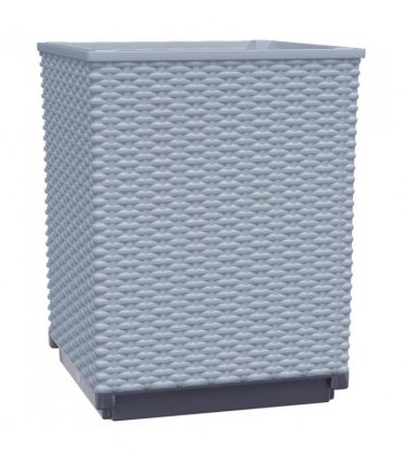 vidaXL Planters 2 pcs Light Grey 30x30x37 cm Polypropylene
