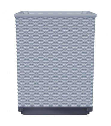 vidaXL Planters 2 pcs Light Grey 30x30x37 cm Polypropylene