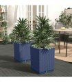 vidaXL Planters 2 pcs Blue Grey 30x30x37 cm Polypropylene
