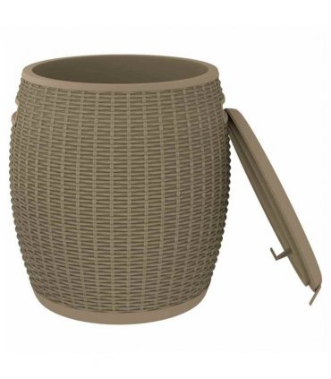 vidaXL 4-in-1 Garden Storage Box Light Brown Polypropylene