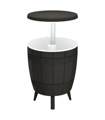vidaXL 3-in-1 Ice Cooler Table Black Polypropylene — V0671963147
