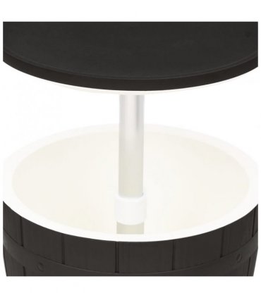 vidaXL 3-in-1 Ice Cooler Table Black Polypropylene — V0671963147