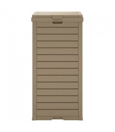 vidaXL Outdoor Garbage Bin Light Brown 41x41x86 cm Polypropylene