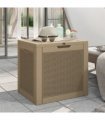 vidaXL Garden Storage Box Light Brown 55.5x43x53 cm Polypropylene