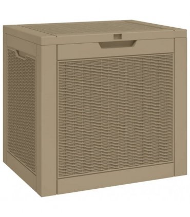 vidaXL Garden Storage Box Light Brown 55.5x43x53 cm Polypropylene