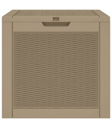 vidaXL Garden Storage Box Light Brown 55.5x43x53 cm Polypropylene