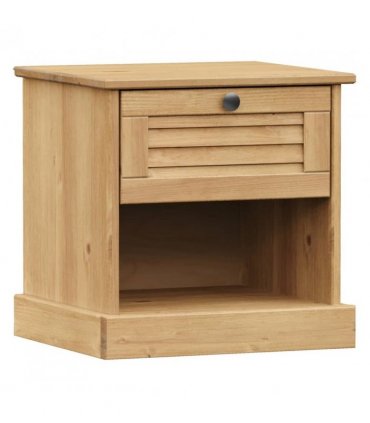 vidaXL Bedside Cabinet VIGO 42x35x42 cm Solid Wood Pine — Colour: brown