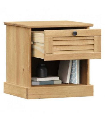 vidaXL Bedside Cabinet VIGO 42x35x42 cm Solid Wood Pine — Colour: brown