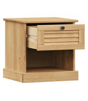 vidaXL Bedside Cabinet VIGO 42x35x42 cm Solid Wood Pine — Colour: brown