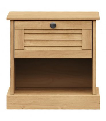 vidaXL Bedside Cabinet VIGO 42x35x42 cm Solid Wood Pine — Colour: brown