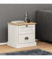 vidaXL Bedside Cabinet VIGO White 42x35x42 cm Solid Wood Pine — V0671963168