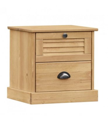 vidaXL Bedside Cabinet VIGO 42x35x42 cm Solid Wood Pine — Colour: brown — V0671963170