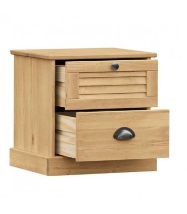 vidaXL Bedside Cabinet VIGO 42x35x42 cm Solid Wood Pine — Colour: brown — V0671963170