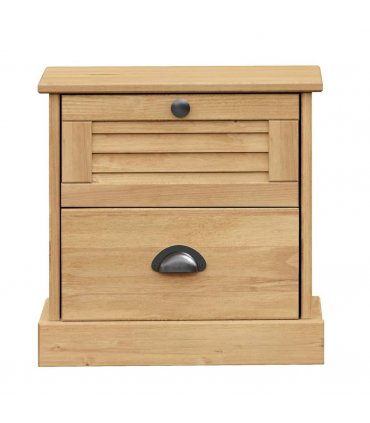 vidaXL Bedside Cabinet VIGO 42x35x42 cm Solid Wood Pine — Colour: brown — V0671963170