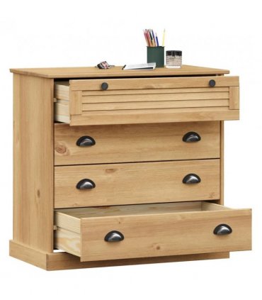 vidaXL Chest of Drawers VIGO 80x40x76 cm Solid Wood Pine — Colour: brown