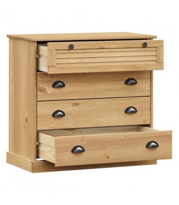 vidaXL Chest of Drawers VIGO 80x40x76 cm Solid Wood Pine — Colour: brown
