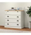 vidaXL Chest of Drawers VIGO White 80x40x76 cm Solid Wood Pine