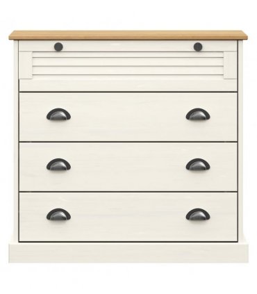 vidaXL Chest of Drawers VIGO White 80x40x76 cm Solid Wood Pine