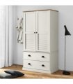 vidaXL Wardrobe VIGO White 90x55x170 cm Solid Wood Pine
