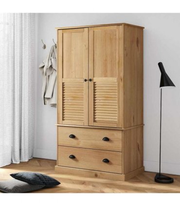 vidaXL Wardrobe VIGO 90x55x170 cm Solid Wood Pine — Colour: brown