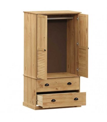 vidaXL Wardrobe VIGO 90x55x170 cm Solid Wood Pine — Colour: brown