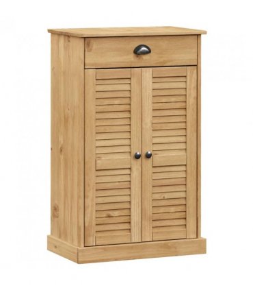 vidaXL Shoe Cabinet VIGO 60x35x96 cm Solid Wood Pine — Colour: brown