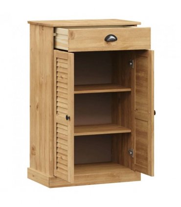 vidaXL Shoe Cabinet VIGO 60x35x96 cm Solid Wood Pine — Colour: brown