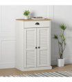 vidaXL Shoe Cabinet VIGO White 60x35x96 cm Solid Wood Pine