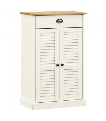 vidaXL Shoe Cabinet VIGO White 60x35x96 cm Solid Wood Pine