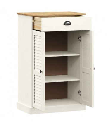 vidaXL Shoe Cabinet VIGO White 60x35x96 cm Solid Wood Pine