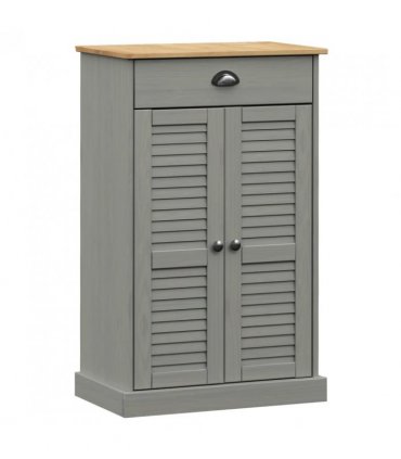 vidaXL Shoe Cabinet VIGO Grey 60x35x96 cm Solid Wood Pine