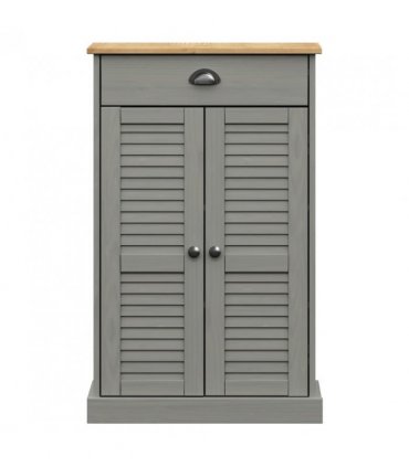 vidaXL Shoe Cabinet VIGO Grey 60x35x96 cm Solid Wood Pine