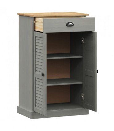 vidaXL Shoe Cabinet VIGO Grey 60x35x96 cm Solid Wood Pine