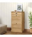 vidaXL Shoe Cabinet VIGO 60x35x96 cm Solid Wood Pine — Colour: brown — V0671963180