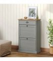 vidaXL Shoe Cabinet VIGO 60x35x96 cm Grey Solid Wood Pine