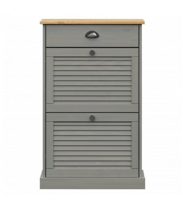 vidaXL Shoe Cabinet VIGO 60x35x96 cm Grey Solid Wood Pine