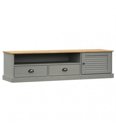 vidaXL TV Cabinet VIGO Grey 156x40x40 cm Solid Wood Pine