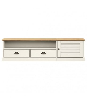 vidaXL TV Cabinet VIGO White 156x40x40 cm Solid Wood Pine