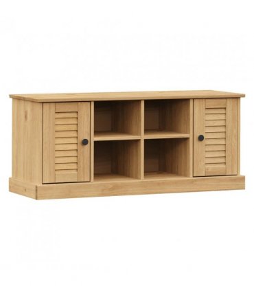 vidaXL Shoe Bench VIGO 106x35x45 cm Solid Wood Pine — Colour: brown