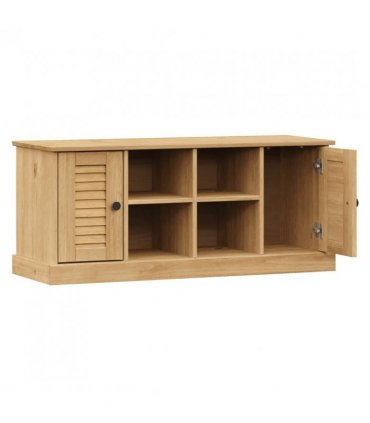 vidaXL Shoe Bench VIGO 106x35x45 cm Solid Wood Pine — Colour: brown