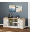 vidaXL Shoe Bench VIGO White 106x35x45 cm Solid Wood Pine