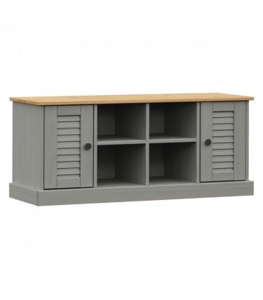 vidaXL Shoe Bench VIGO Grey 106x35x45 cm Solid Wood Pine