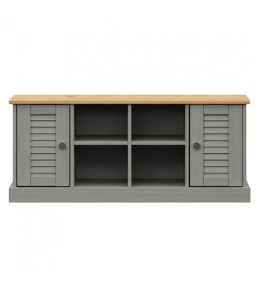 vidaXL Shoe Bench VIGO Grey 106x35x45 cm Solid Wood Pine