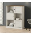 vidaXL Bookcase VIGO White 90x35x114.5 cm Solid Wood Pine