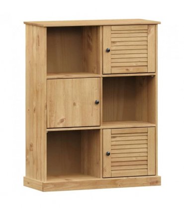 vidaXL Bookcase VIGO 90x35x114.5 cm Solid Wood Pine — Colour: brown