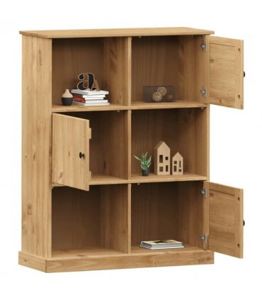 vidaXL Bookcase VIGO 90x35x114.5 cm Solid Wood Pine — Colour: brown