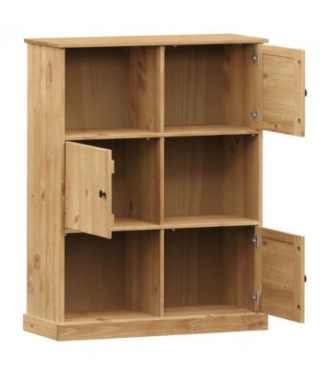 vidaXL Bookcase VIGO 90x35x114.5 cm Solid Wood Pine — Colour: brown